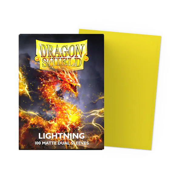 Dragon Shield Standard Size Dual Matte Sleeves - Lightning - 100 Count - Deck Out Gaming