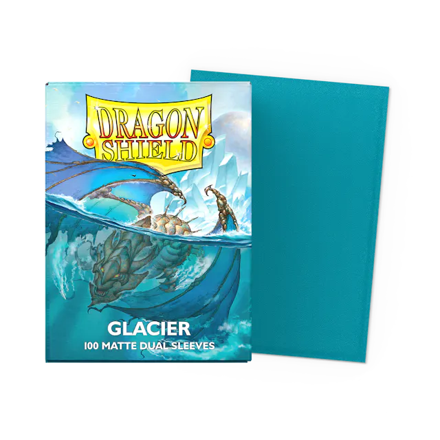 Dragon Shield Standard Size Dual Matte Sleeves - Glacier - 100 Count - Deck Out Gaming