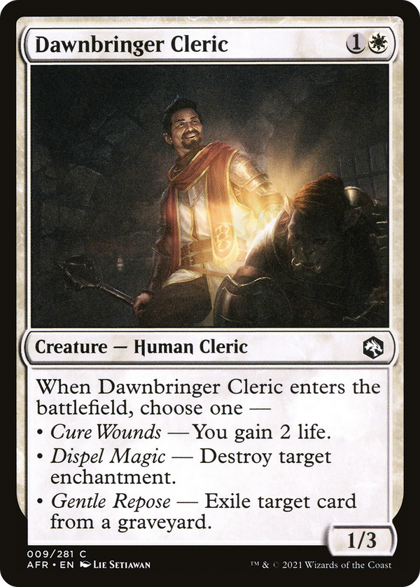 Dawnbringer Cleric (9) [Adventures in the Forgotten Realms] foil - Deck Out Gaming