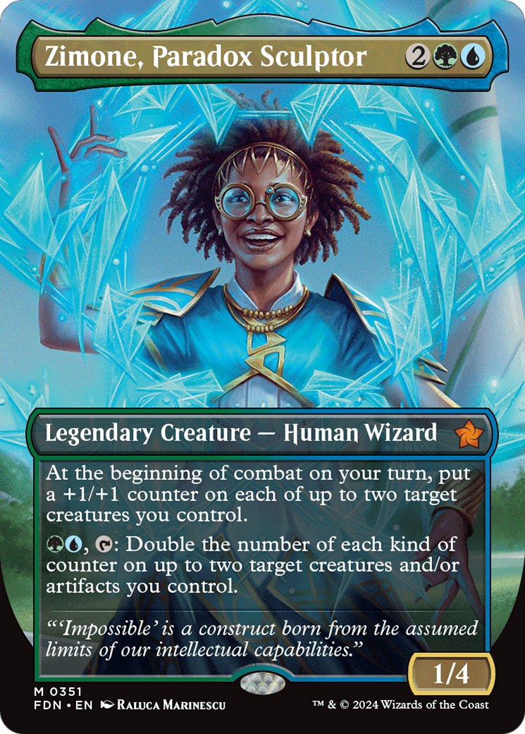 Zimone, Paradox Sculptor (Borderless) (351) [Foundations] - Deck Out Gaming