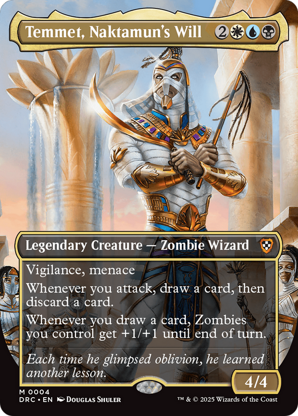Temmet, Naktamun's Will (Borderless) (4) [Commander: Aetherdrift] - Deck Out Gaming