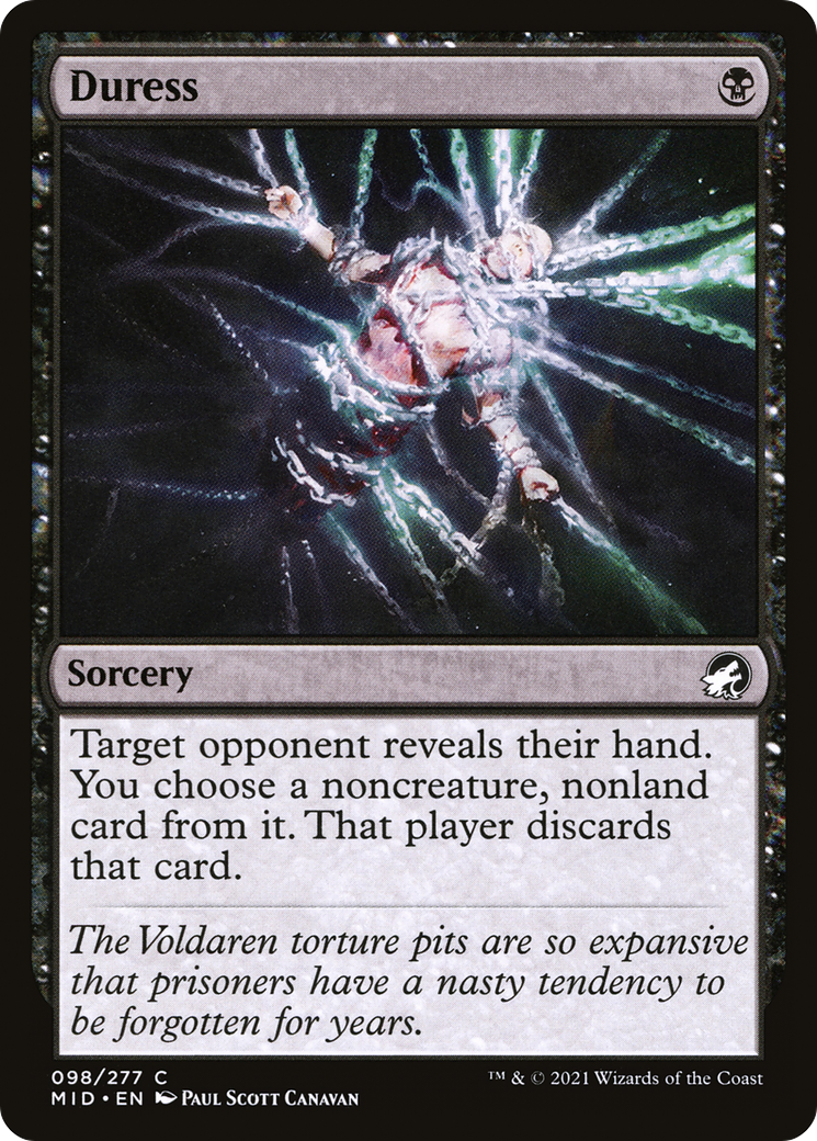 Duress (98) [Innistrad: Midnight Hunt] foil - Deck Out Gaming