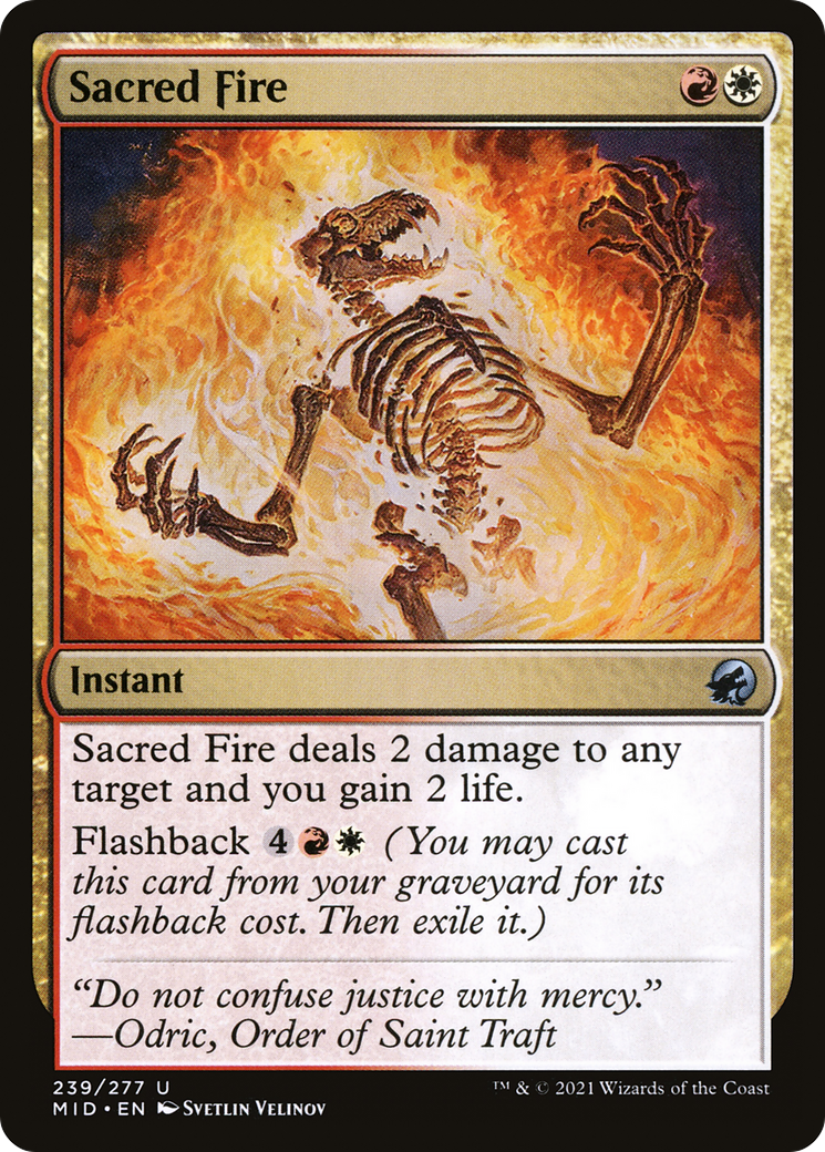 Sacred Fire (239) [Innistrad: Midnight Hunt] foil - Deck Out Gaming