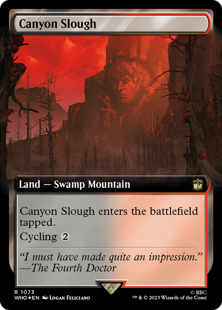 Canyon Slough (Extended Art) (Surge Foil) (1073) [Doctor Who] foil - Deck Out Gaming