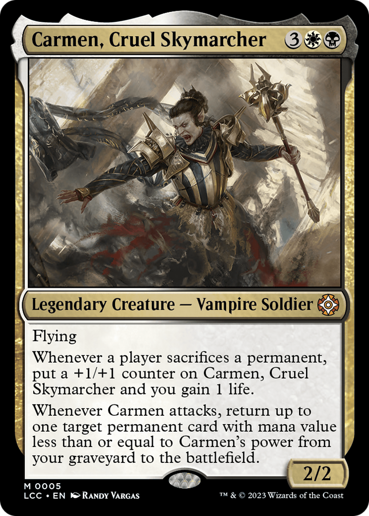 Carmen, Cruel Skymarcher (5) [The Lost Caverns of Ixalan Commander] foil - Deck Out Gaming