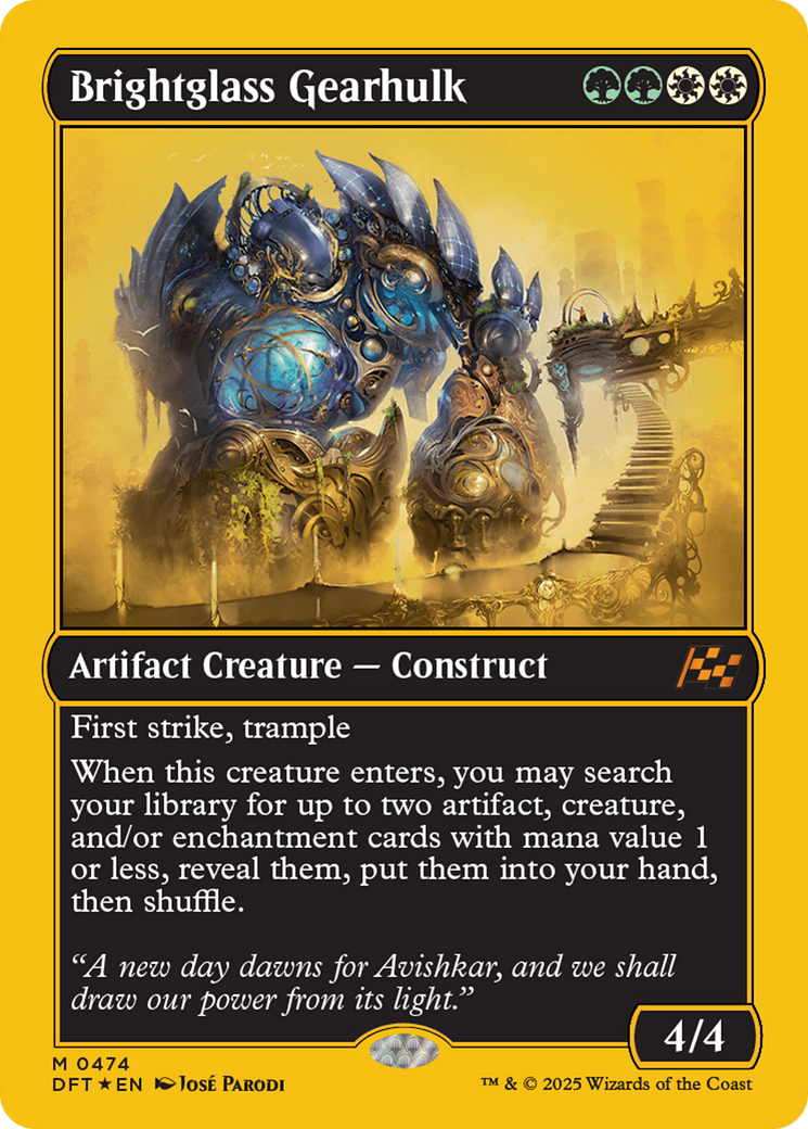 Brightglass Gearhulk (First-Place Foil) (474) [Aetherdrift] foil - Deck Out Gaming