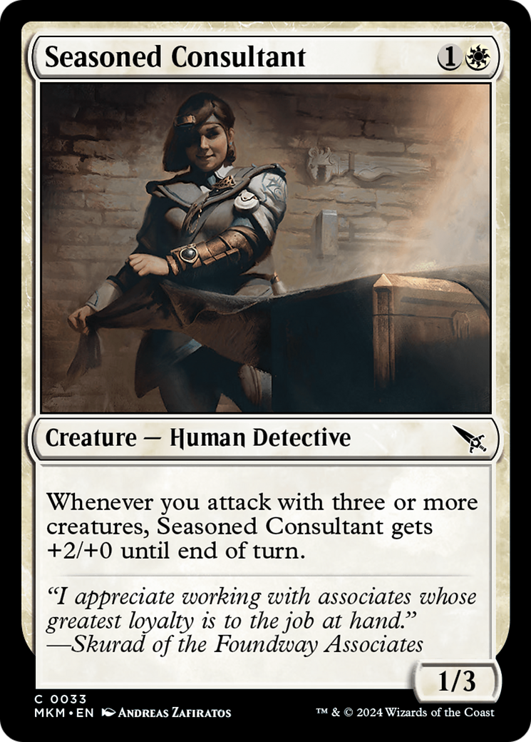 Seasoned Consultant (33) [Murders at Karlov Manor] foil - Deck Out Gaming