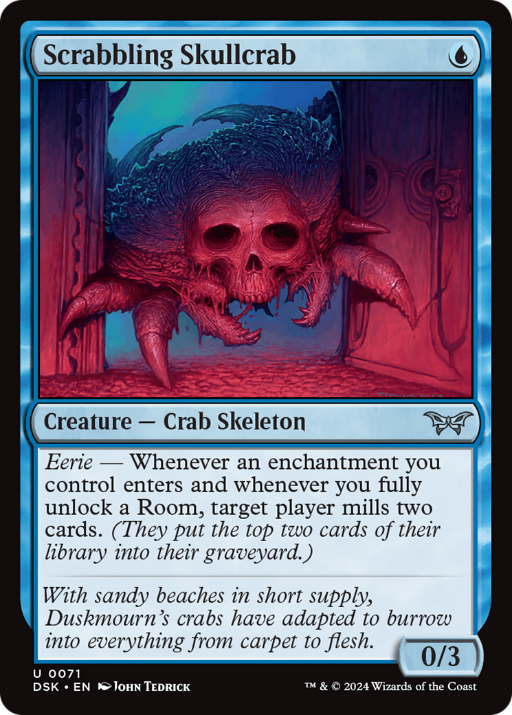 Scrabbling Skullcrab (71) [Duskmourn: House of Horror] - Deck Out Gaming