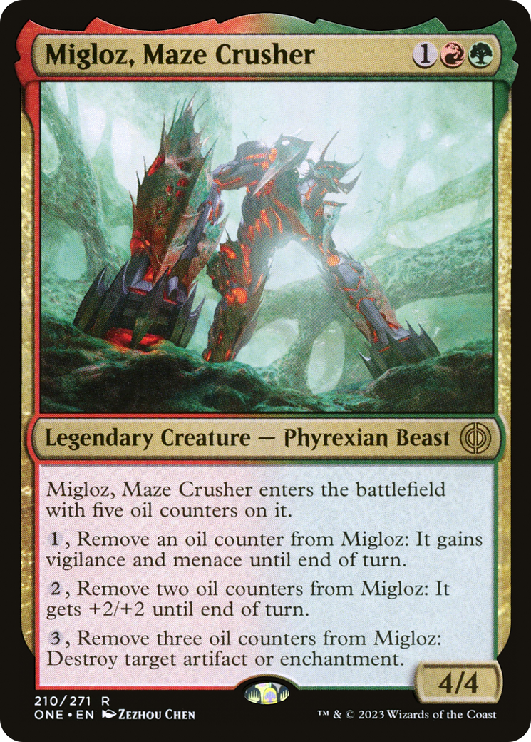 Migloz, Maze Crusher (210) [Phyrexia: All Will Be One] foil - Deck Out Gaming