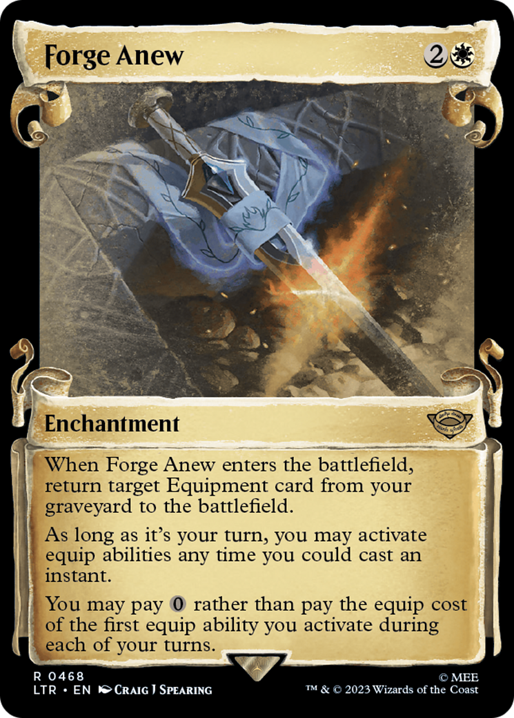 Forge Anew (Showcase Scrolls) (468) [The Lord of the Rings: Tales of Middle-earth] foil - Deck Out Gaming