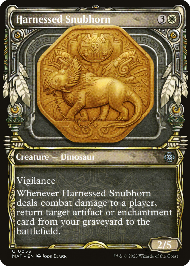 Harnessed Snubhorn (Showcase) (53) [March of the Machine: The Aftermath] - Deck Out Gaming