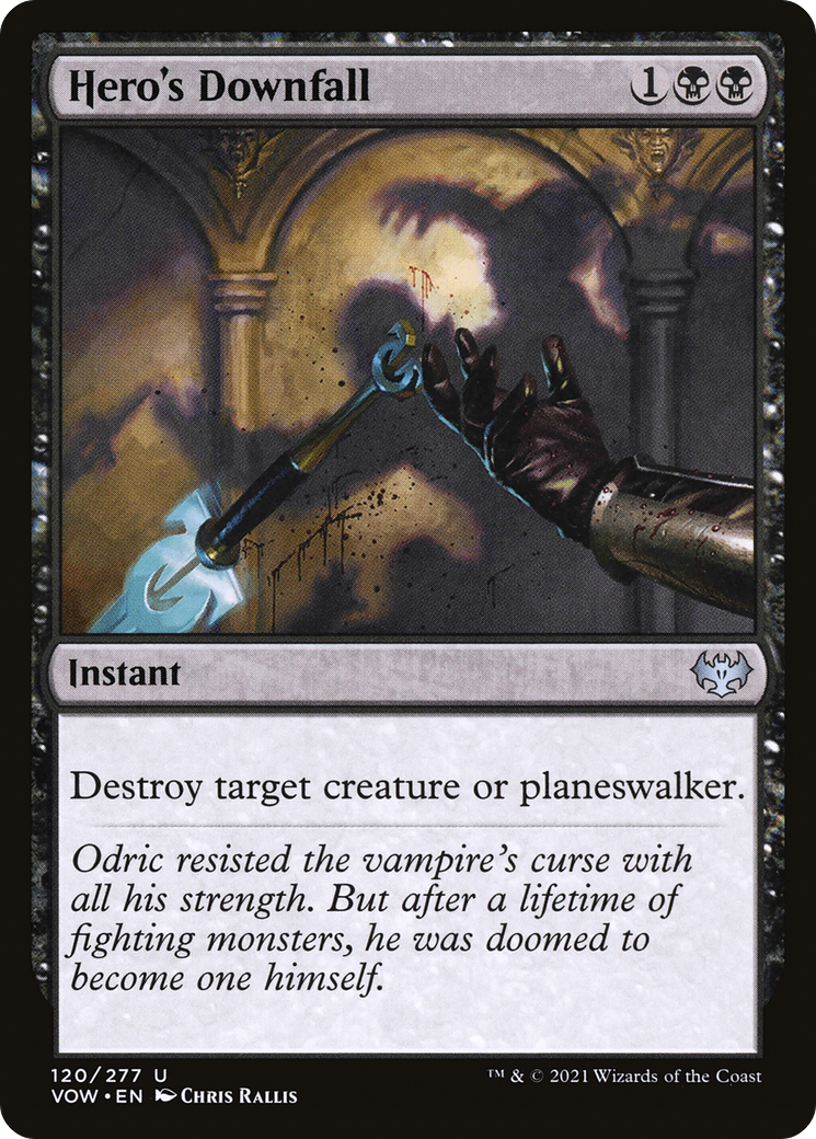 Hero's Downfall (120) [Innistrad: Crimson Vow] foil - Deck Out Gaming