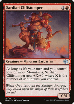 Sardian Cliffstomper (151) [The Brothers' War] - Deck Out Gaming