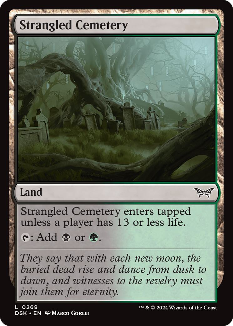 Strangled Cemetery (268) [Duskmourn: House of Horror] foil - Deck Out Gaming