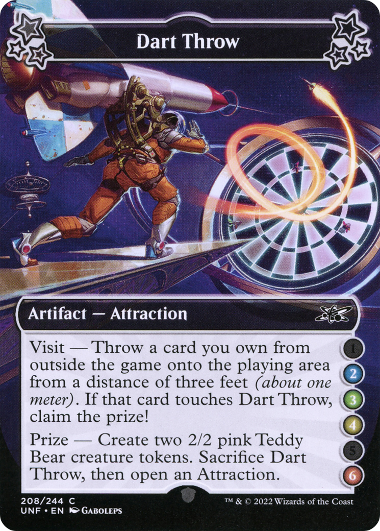 Dart Throw (2-3-4-6) (208) [Unfinity] foil - Deck Out Gaming