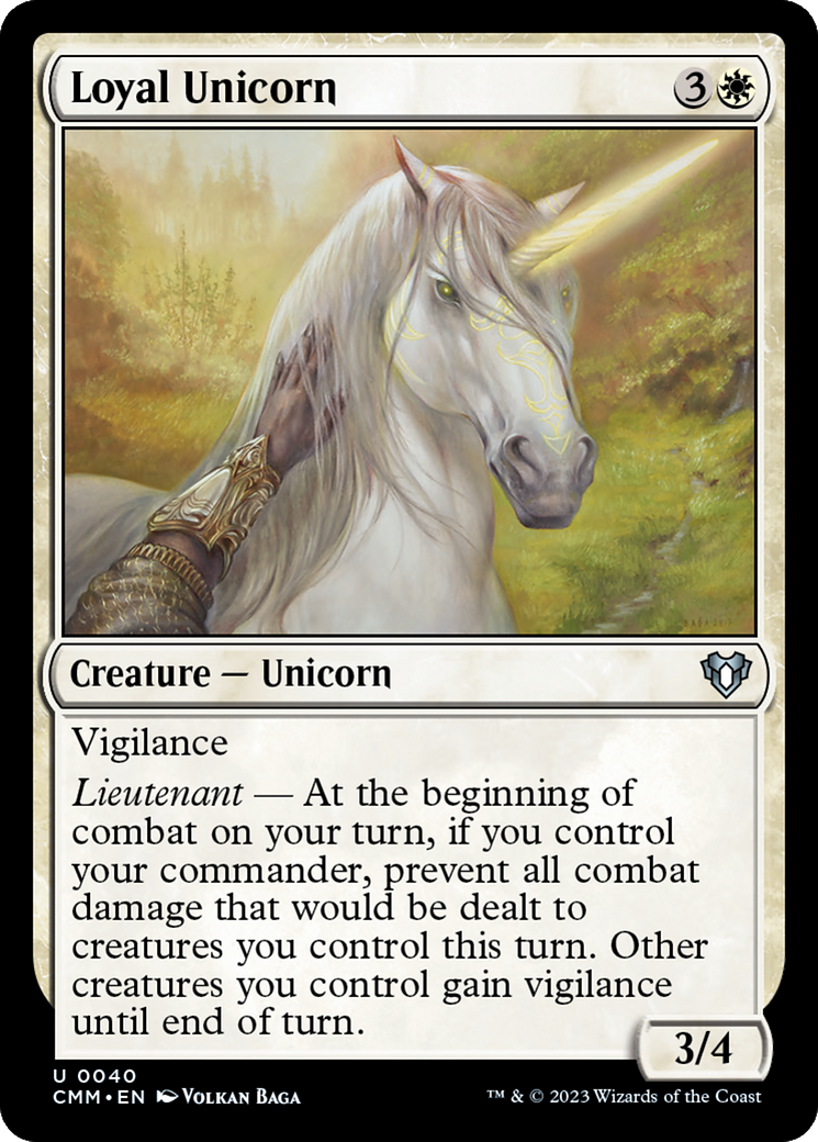 Loyal Unicorn (40) [Commander Masters] - Deck Out Gaming