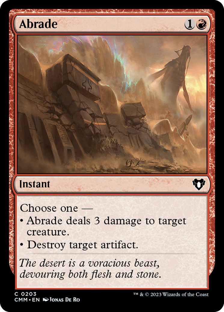 Abrade (203) [Commander Masters] - Deck Out Gaming