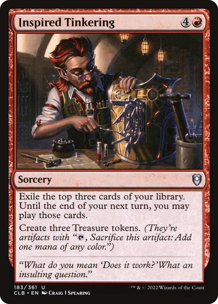 Inspired Tinkering (183) [Commander Legends: Battle for Baldur's Gate] foil - Deck Out Gaming