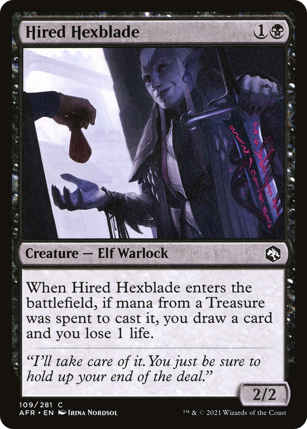Hired Hexblade (109) [Adventures in the Forgotten Realms] foil - Deck Out Gaming