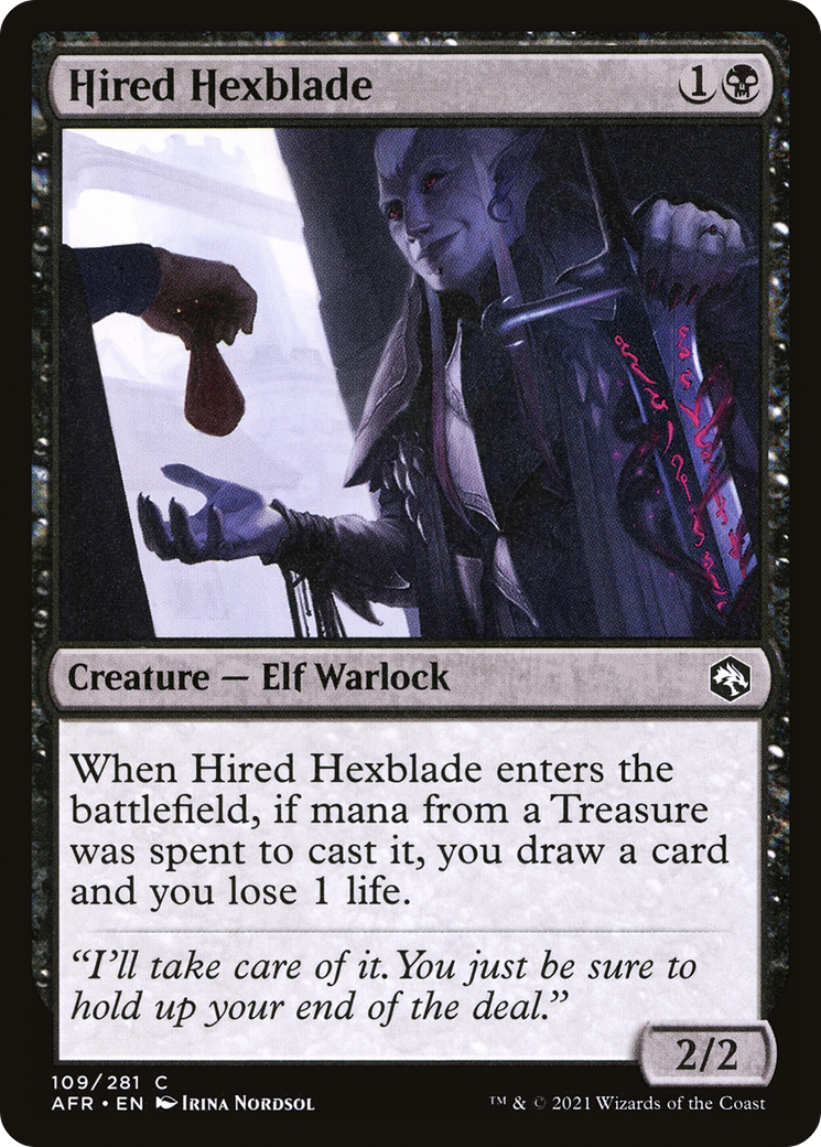 Hired Hexblade (109) [Adventures in the Forgotten Realms] foil - Deck Out Gaming