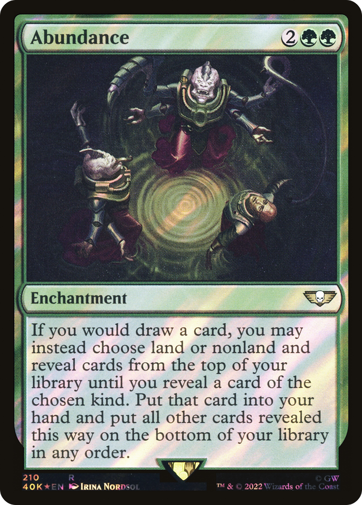 Abundance (Surge Foil) (210) [Warhammer 40,000 Commander] foil - Deck Out Gaming