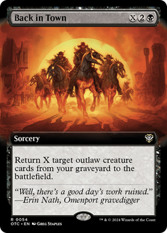 Back in Town (Extended Art) (54) [Outlaws of Thunder Junction Commander] - Deck Out Gaming