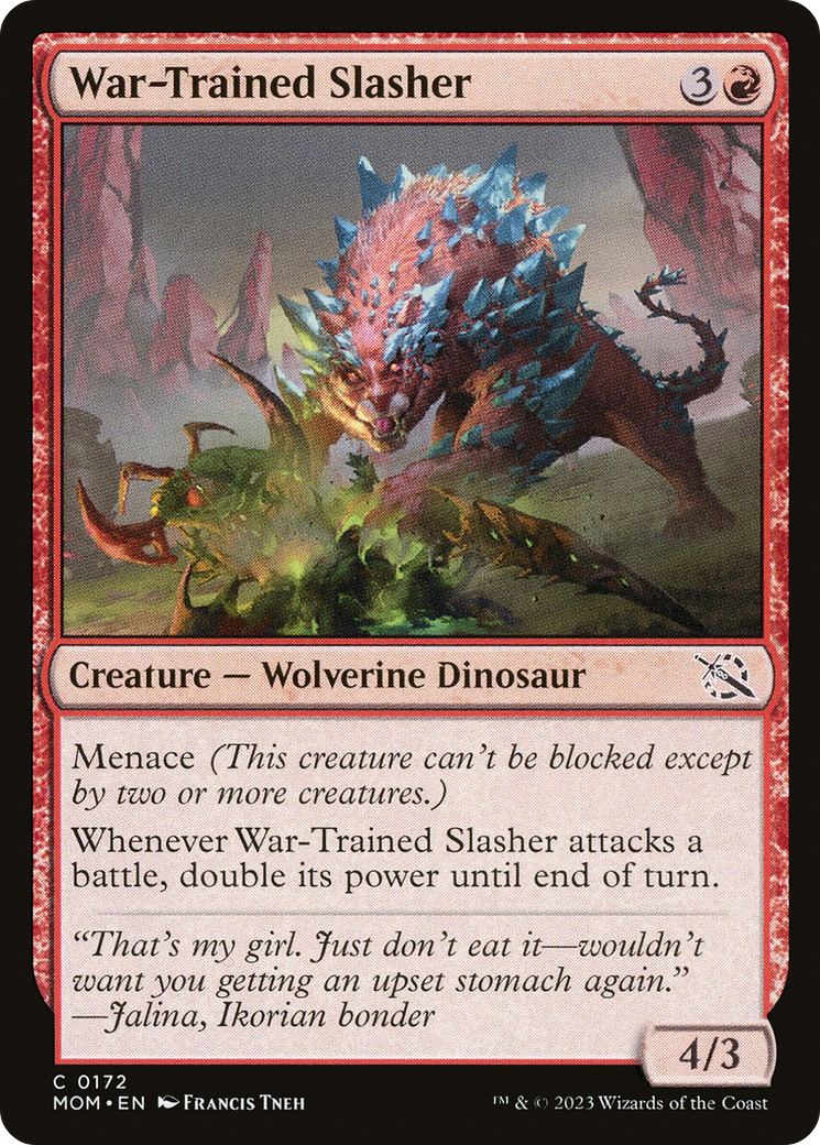 War-Trained Slasher (172) [March of the Machine] foil - Deck Out Gaming