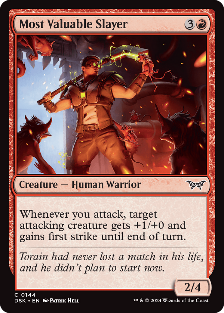 Most Valuable Slayer (144) [Duskmourn: House of Horror] - Deck Out Gaming