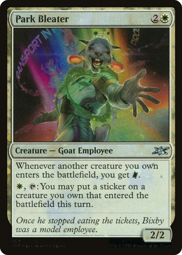 Park Bleater (Galaxy Foil) (307) [Unfinity] foil - Deck Out Gaming