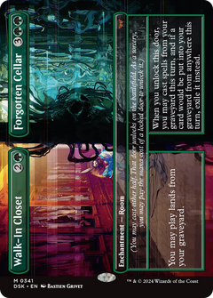 Walk-In Closet // Forgotten Cellar (Borderless) (341) [Duskmourn: House of Horror] foil - Deck Out Gaming