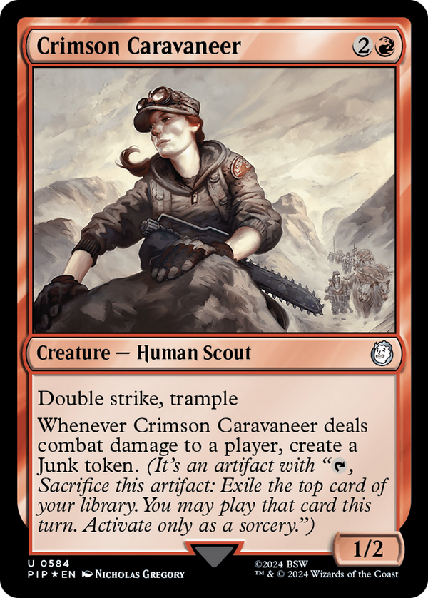 Crimson Caravaneer (Surge Foil) (584) [Fallout] foil - Deck Out Gaming