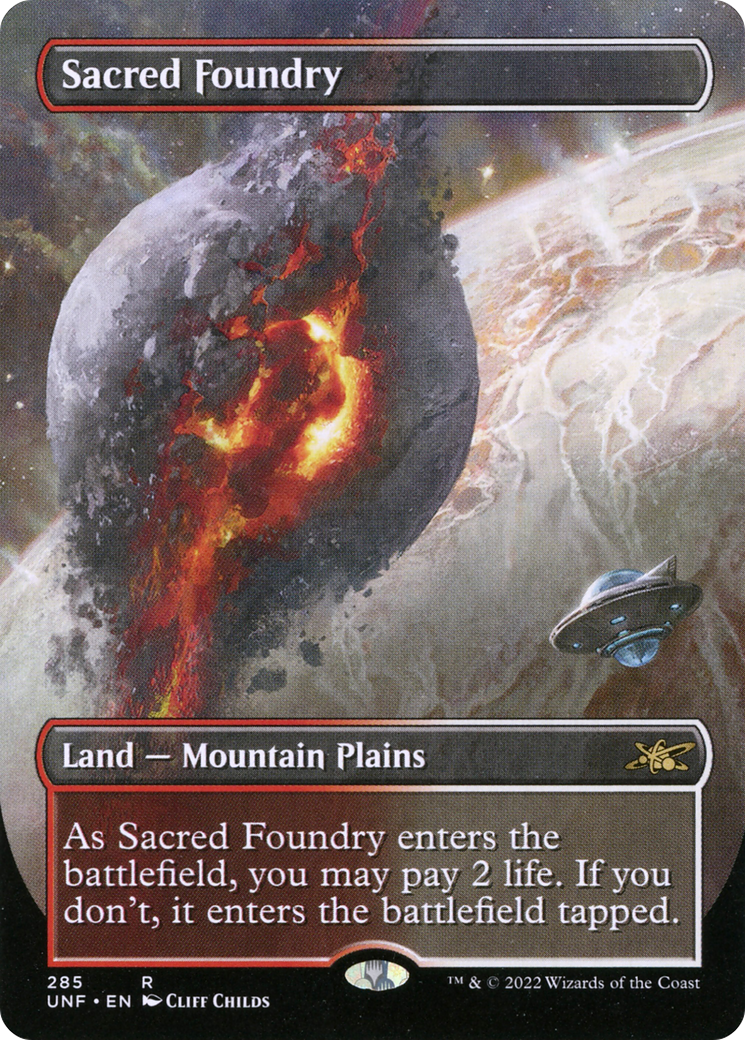 Sacred Foundry (Borderless) (285) [Unfinity] - Deck Out Gaming