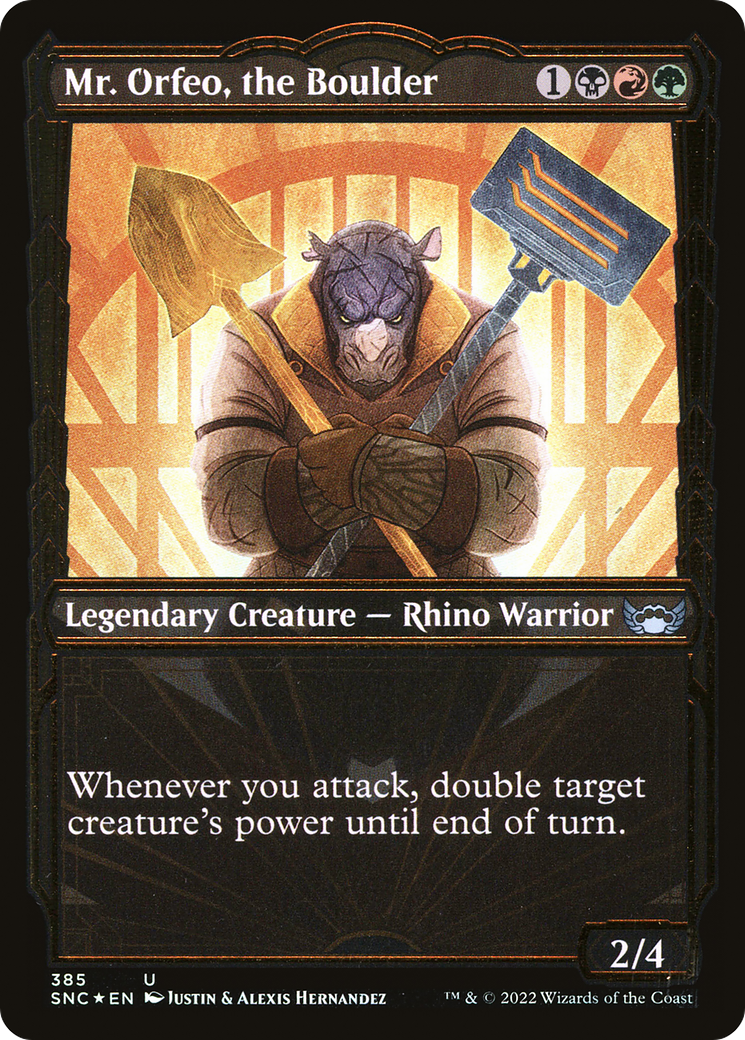 Mr. Orfeo, the Boulder (Gilded Foil) (385) [Streets of New Capenna] foil - Deck Out Gaming