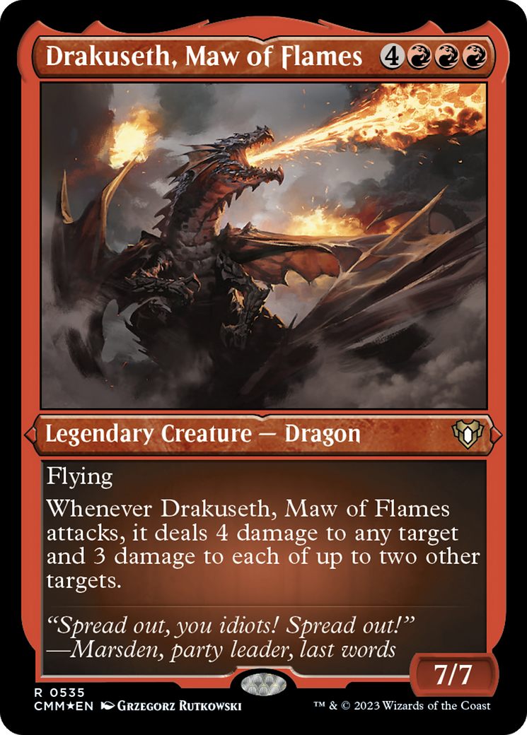Drakuseth, Maw of Flames (535) [Commander Masters] etched - Deck Out Gaming