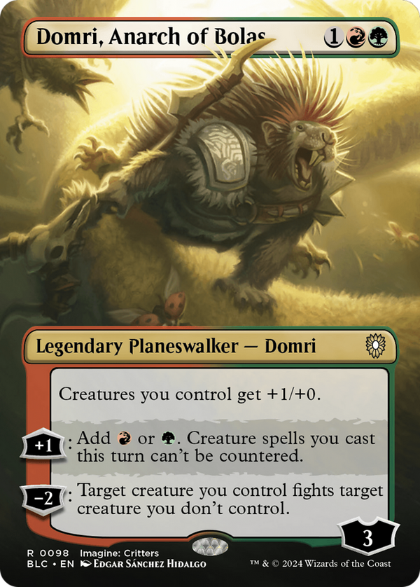 Domri, Anarch of Bolas (Borderless) (98) [Bloomburrow Commander] - Deck Out Gaming