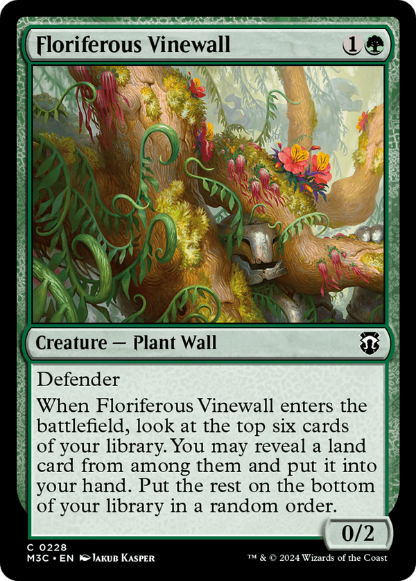 Floriferous Vinewall (228) [Modern Horizons 3 Commander] - Deck Out Gaming