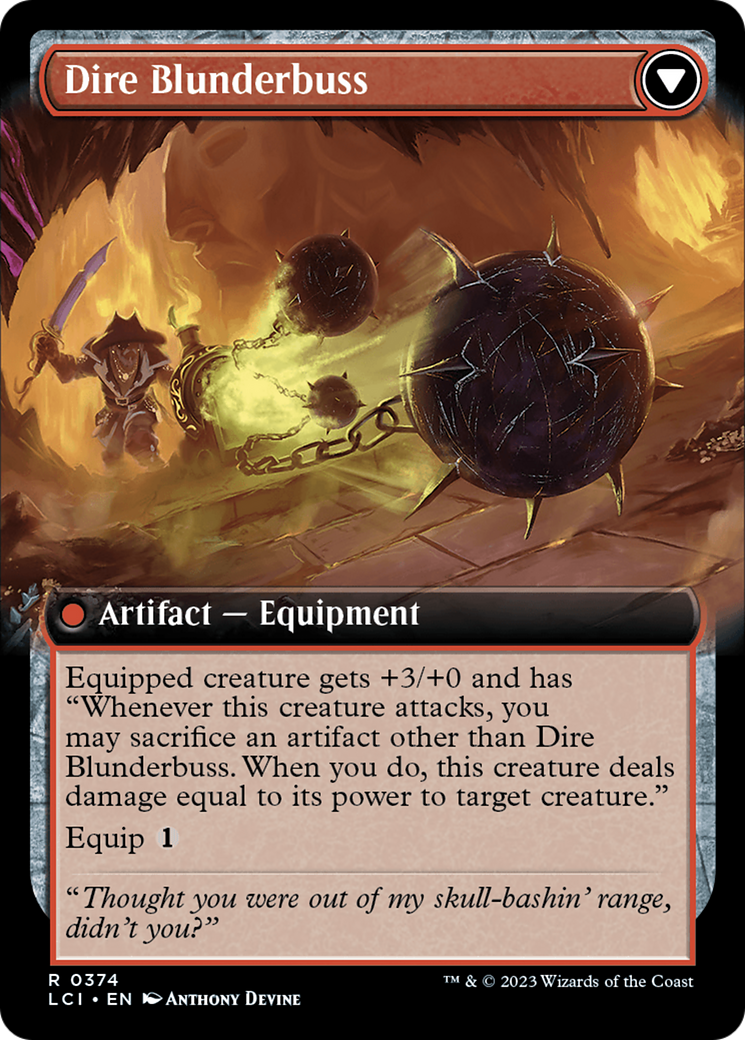 Dire Flail (Extended Art) (374) [The Lost Caverns of Ixalan] foil - Deck Out Gaming