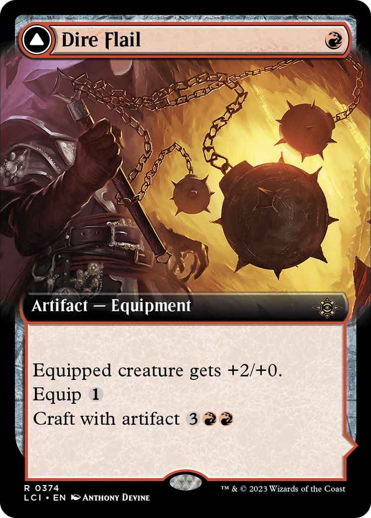 Dire Flail (Extended Art) (374) [The Lost Caverns of Ixalan] foil - Deck Out Gaming