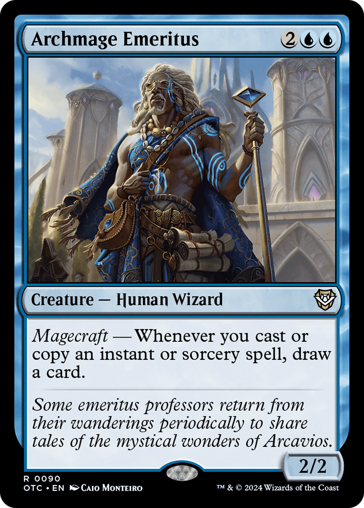 Archmage Emeritus (90) [Outlaws of Thunder Junction Commander] - Deck Out Gaming