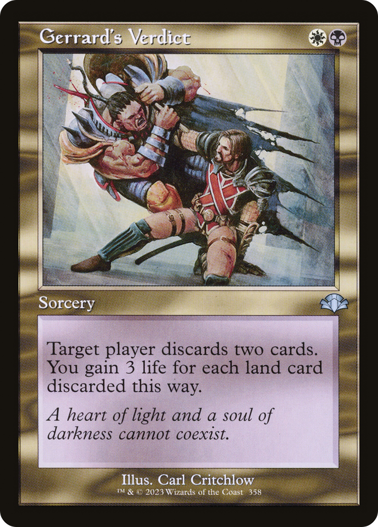 Gerrard's Verdict (Retro Frame) (358) [Dominaria Remastered] foil - Deck Out Gaming