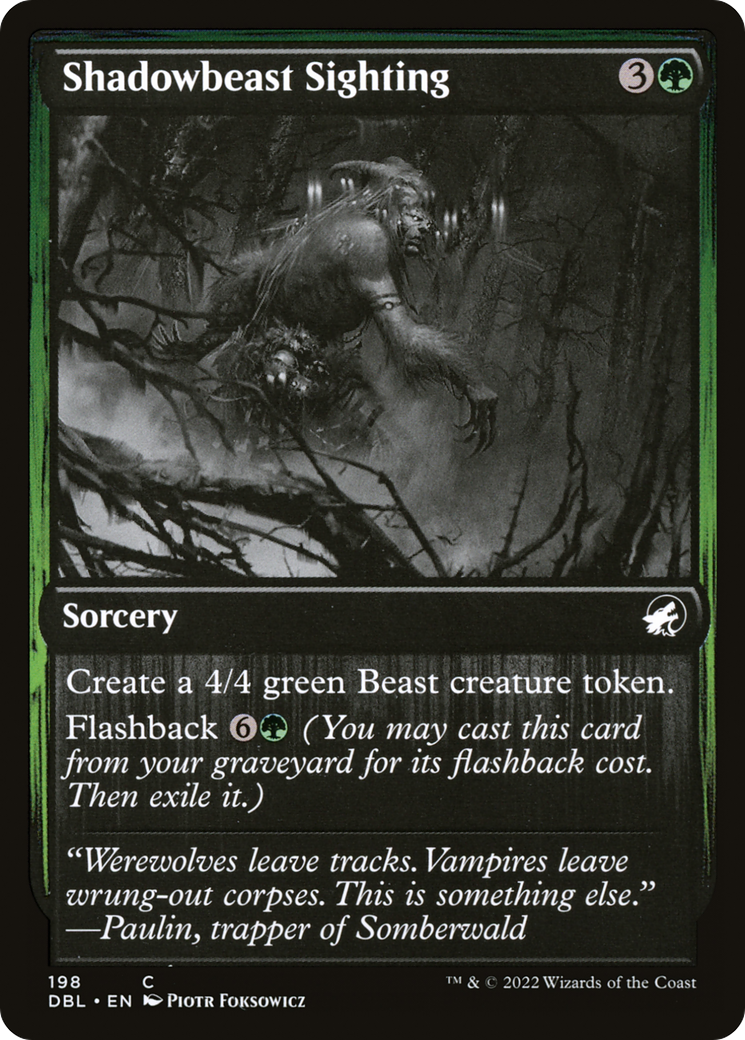Shadowbeast Sighting (198) [Innistrad: Double Feature] - Deck Out Gaming