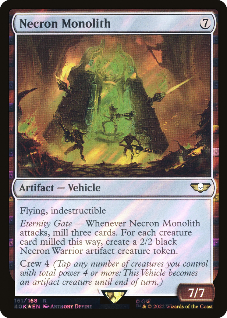 Necron Monolith (Surge Foil) (161) [Warhammer 40,000 Commander] foil - Deck Out Gaming