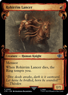 Rohirrim Lancer (Showcase Scrolls) (597) [The Lord of the Rings: Tales of Middle-earth] foil - Deck Out Gaming