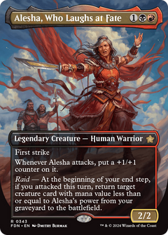 Alesha, Who Laughs at Fate (Borderless) (343) [Foundations] foil - Deck Out Gaming