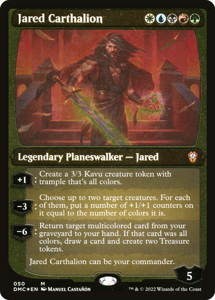 Jared Carthalion (50) [Dominaria United Commander] etched - Deck Out Gaming