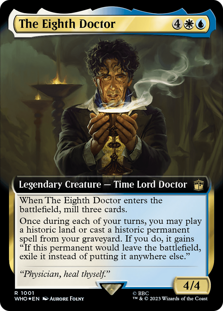 The Eighth Doctor (Extended Art) (Surge Foil) (1001) [Doctor Who] foil - Deck Out Gaming