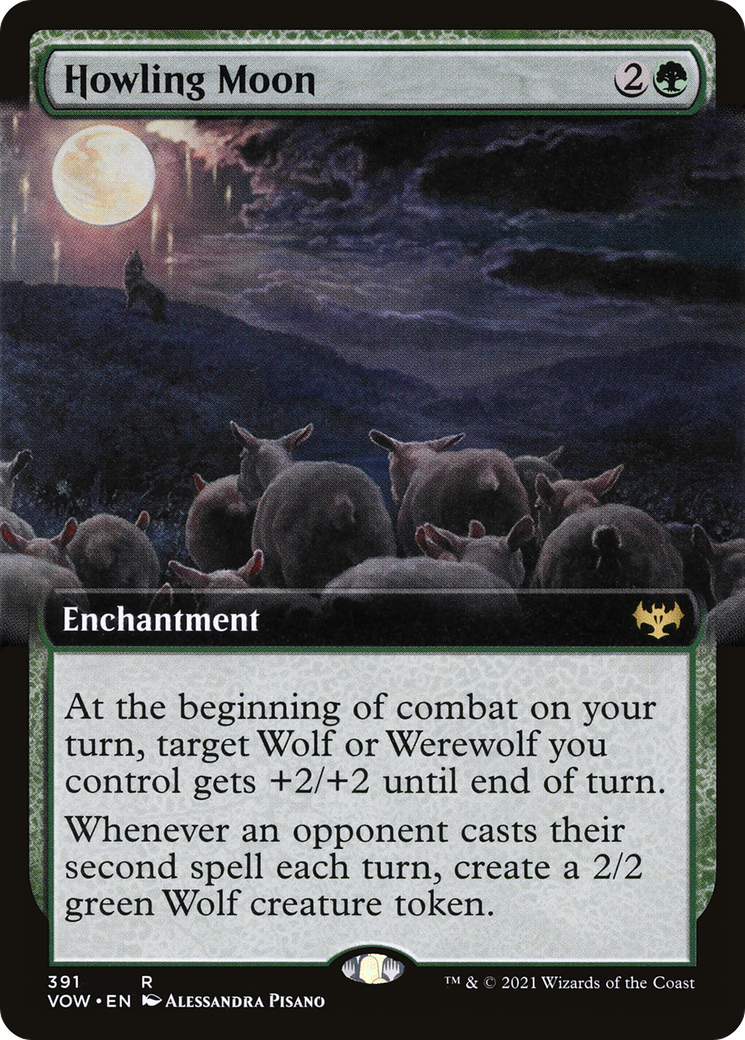 Howling Moon (Extended Art) (391) [Innistrad: Crimson Vow] foil - Deck Out Gaming