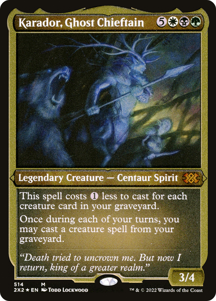 Karador, Ghost Chieftain (Foil Etched) (514) [Double Masters 2022] foil - Deck Out Gaming