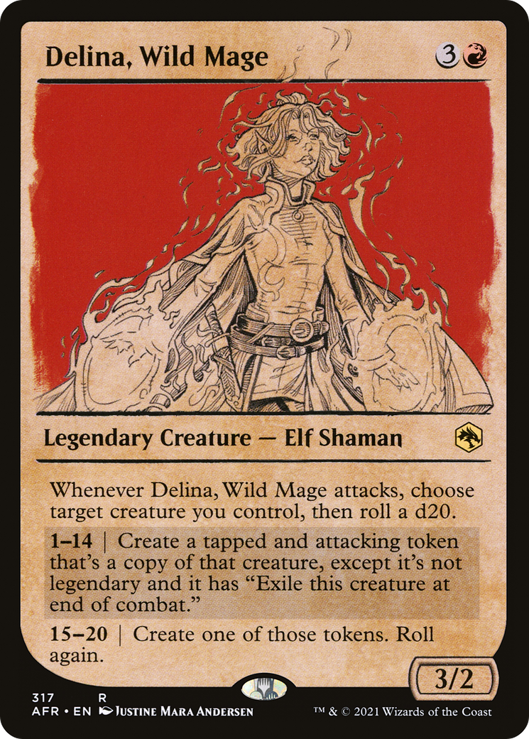 Delina, Wild Mage (Showcase) (317) [Adventures in the Forgotten Realms] foil - Deck Out Gaming