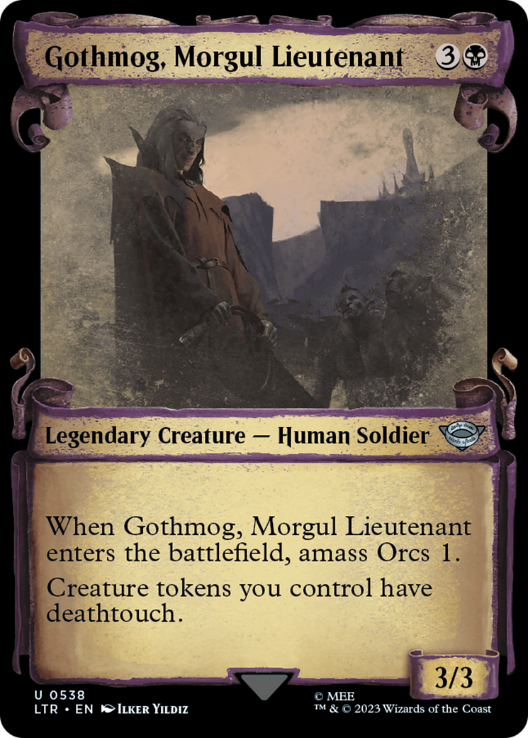 Gothmog, Morgul Lieutenant (Showcase Scrolls) (538) [The Lord of the Rings: Tales of Middle-earth] foil - Deck Out Gaming